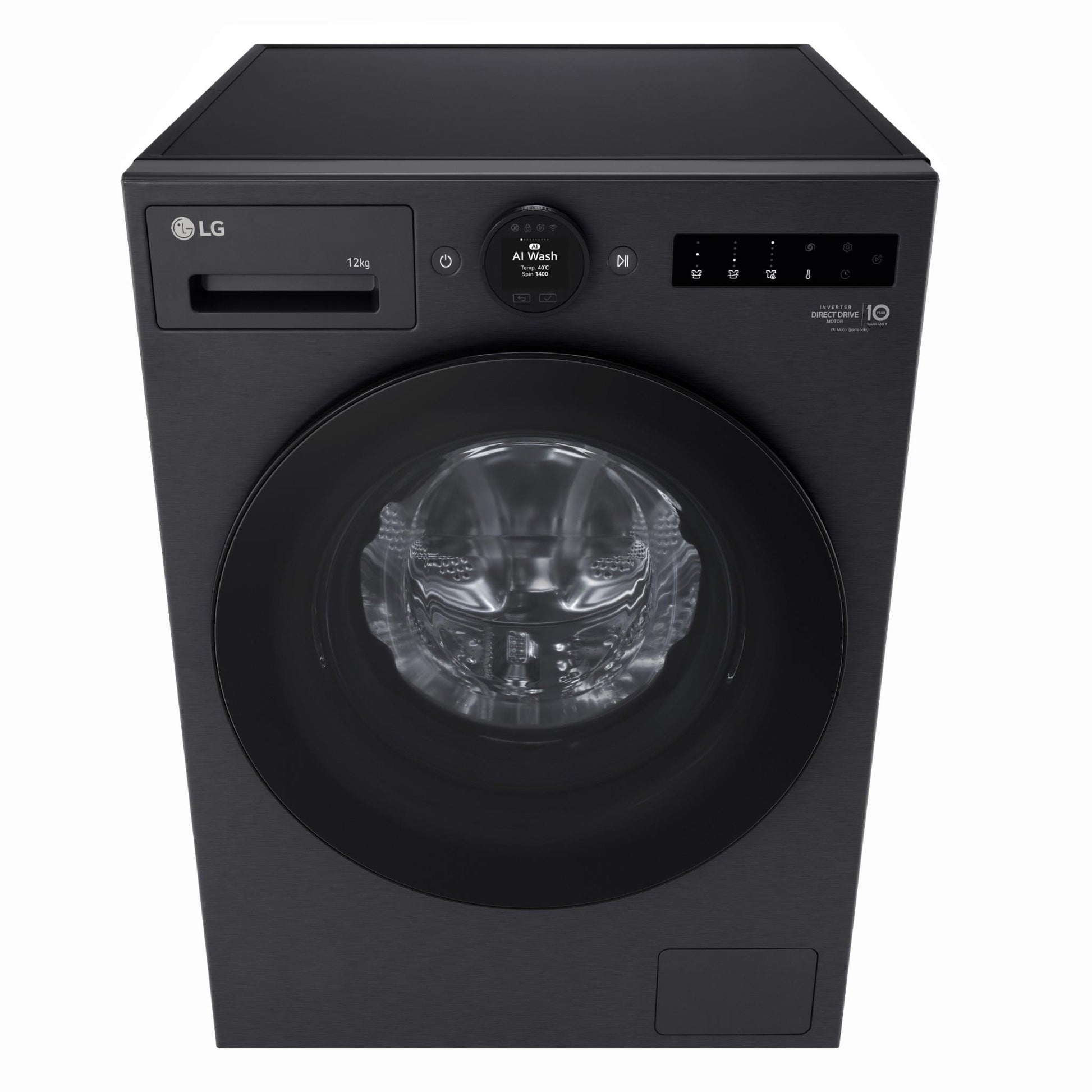 LG WX10-1412MB Series 10 12kg AI Front Load Washer (Matte Black)