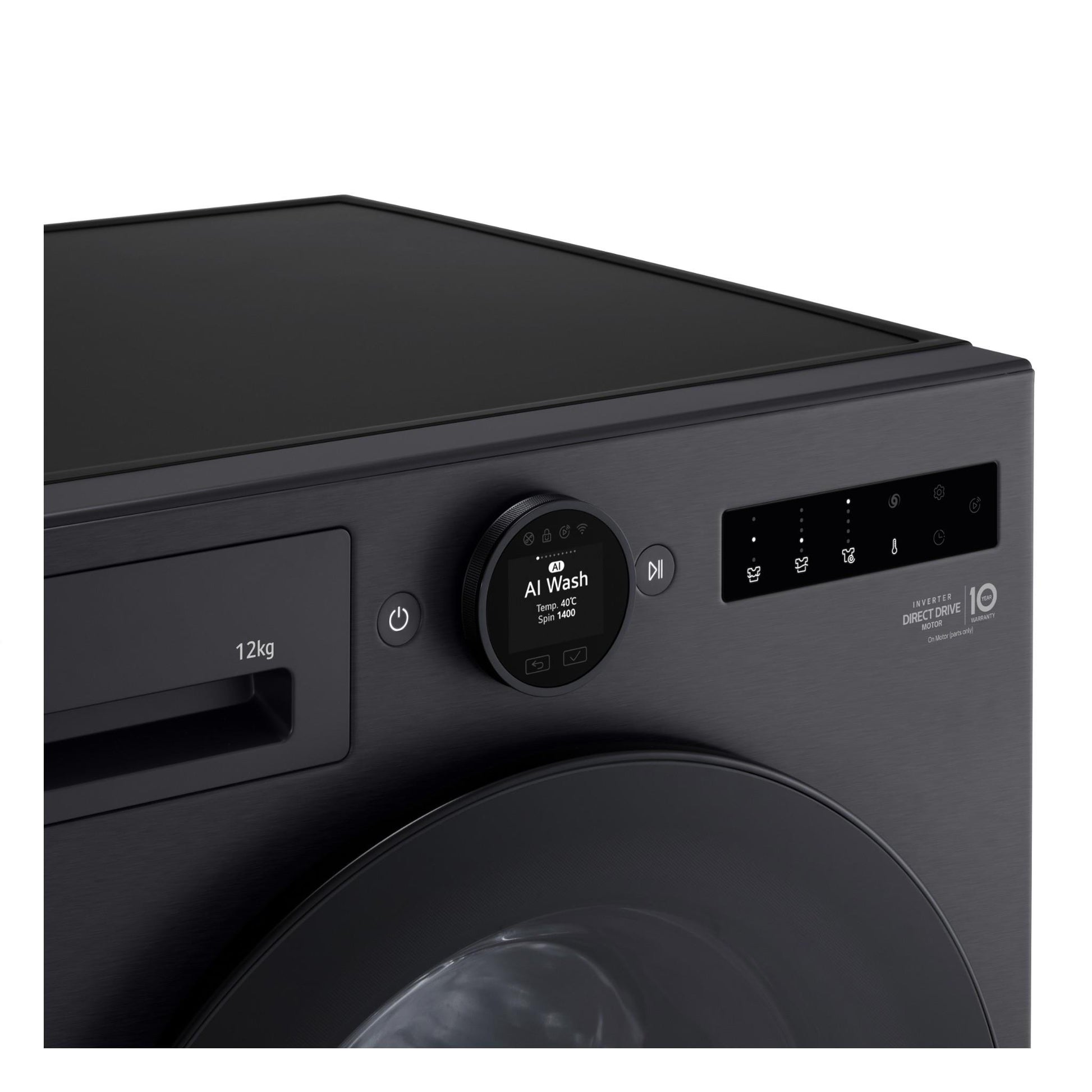LG WX10-1412MB Series 10 12kg AI Front Load Washer (Matte Black)