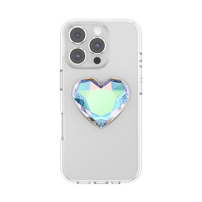 PopSockets PopTop Phone Grip/Holder (Iridescent Crystal Heart)
