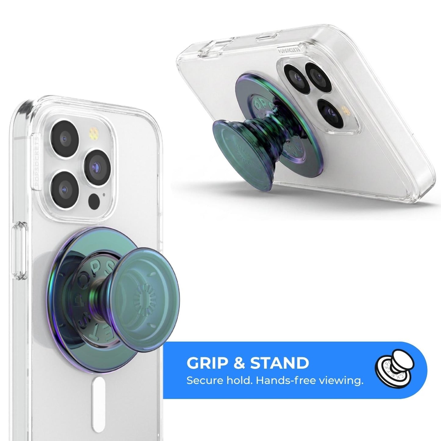 PopSockets PopGrip MagSafe Phone Grip/Stand with Swappable Top (Nightshade)