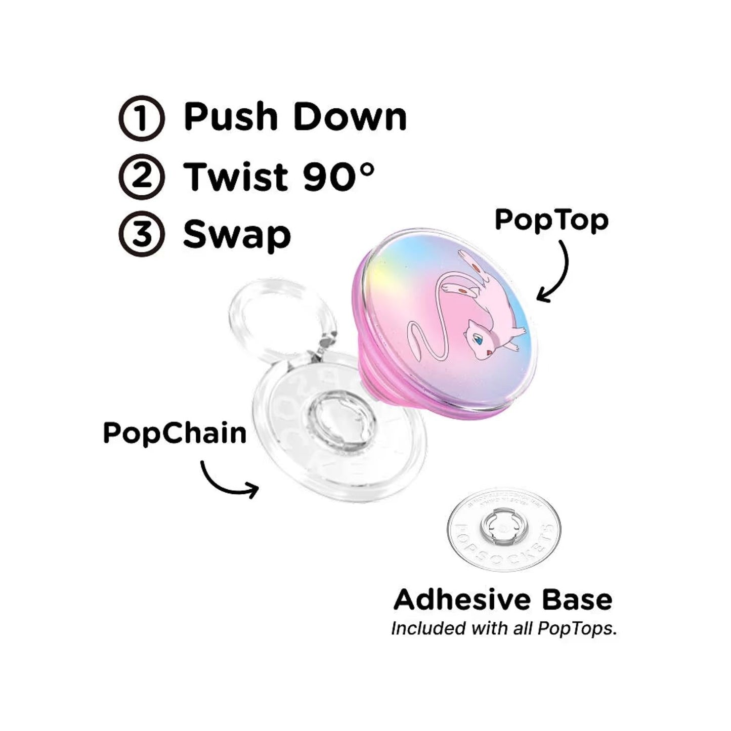 Pokemon X Popsockets PopTop Phone Grip/Holdere (Mew Whimsy)