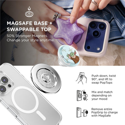 Mandalorian X PopSockets PopGrip MagSafe Phone Grip/Stand with Swappable Top (Tidepool Force Snack)