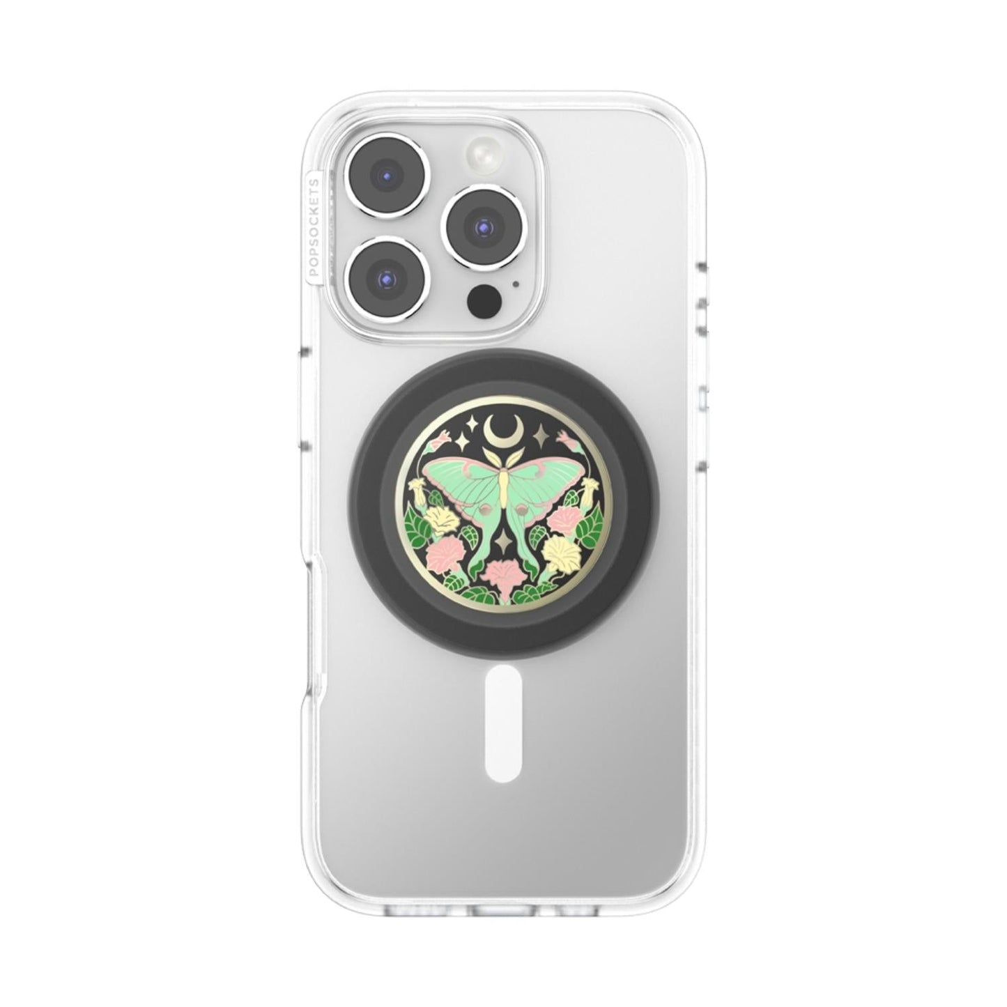 PopSockets PopGrip MagSafe Phone Grip/Stand with Swappable Top (Luna Moth)