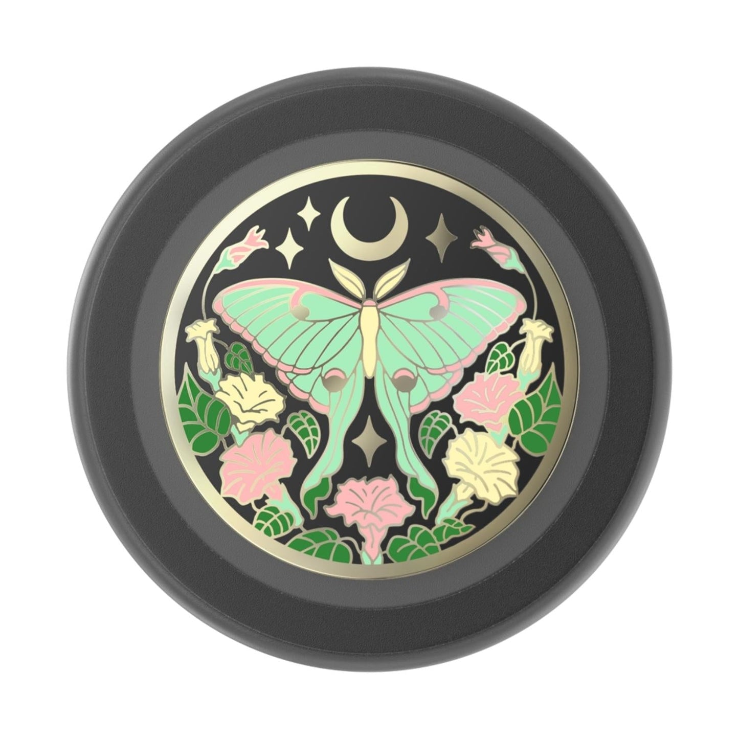 PopSockets PopGrip MagSafe Phone Grip/Stand with Swappable Top (Luna Moth)