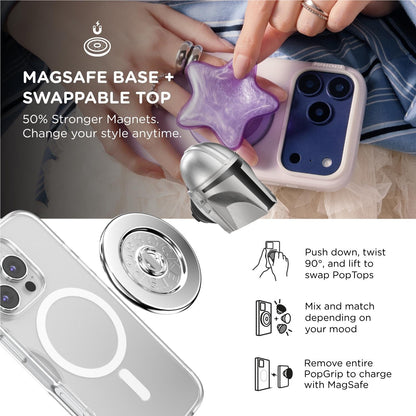 Mandalorian X PopSockets PopGrip MagSafe Phone Grip/Stand with Swappable Top (Mando Helmet)