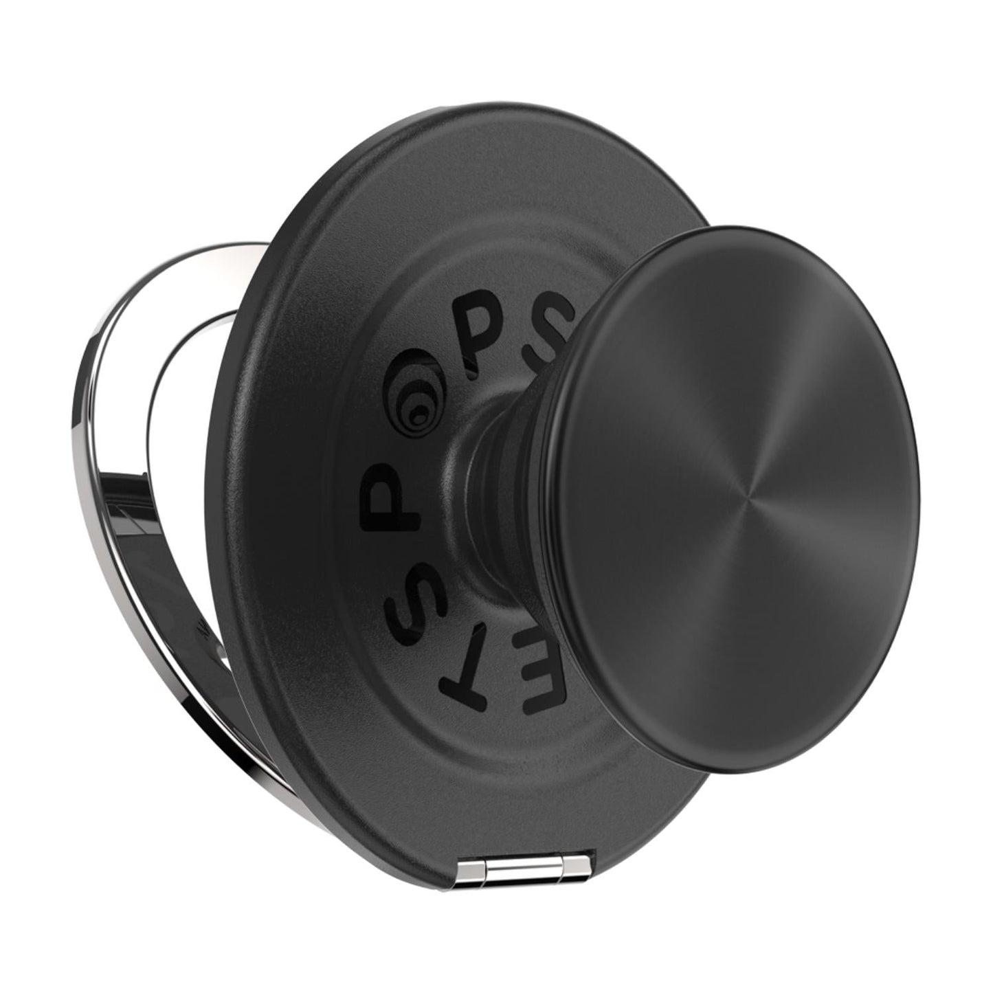 PopSockets PopGrip MagSafe Phone Grip/Stand with Swappable Top Kickout (Alum Radial Black)