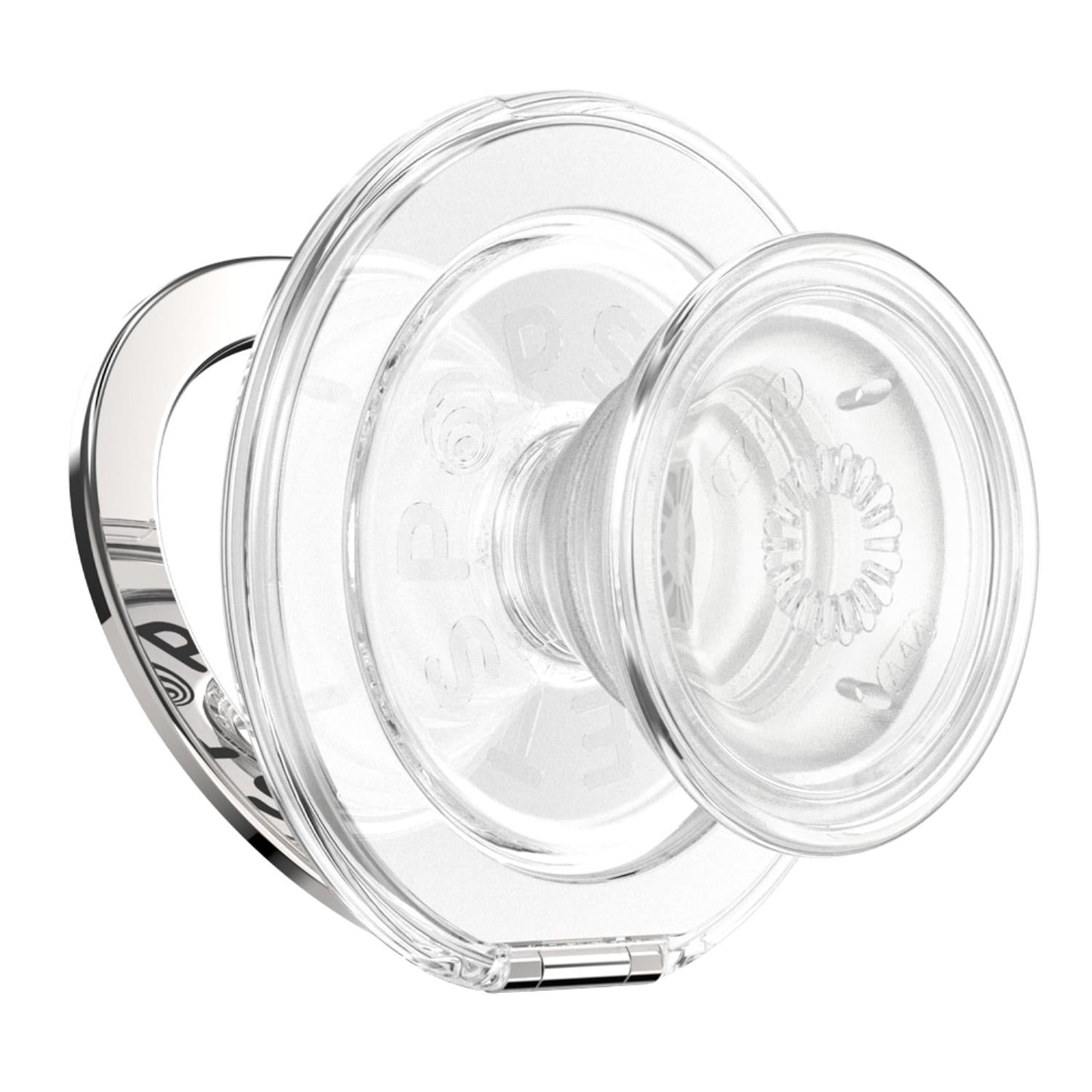 PopSockets PopGrip MagSafe Phone Grip/Stand with Swappable Top Kickout (Clear)