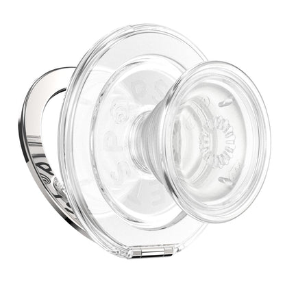PopSockets PopGrip MagSafe Phone Grip/Stand with Swappable Top Kickout (Clear)