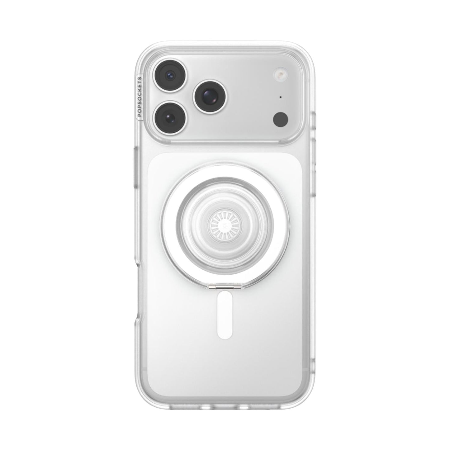 PopSockets PopGrip MagSafe Phone Grip/Stand with Swappable Top Kickout (Clear)