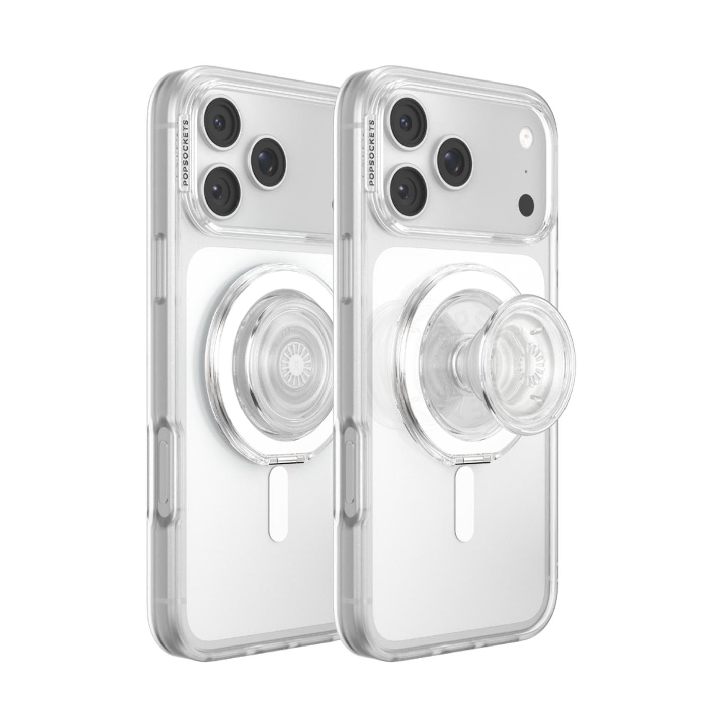 PopSockets PopGrip MagSafe Phone Grip/Stand with Swappable Top Kickout (Clear)