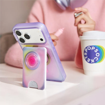 PopSockets PopWallet+ MagSafe Kick-Out Phone Wallet and Stand (Aura)