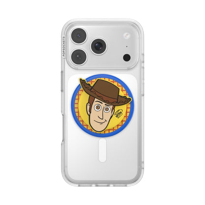 Toy Story X PopSockets PopGrip MagSafe Phone Grip/Stand with Swappable Top (Popout Woody)