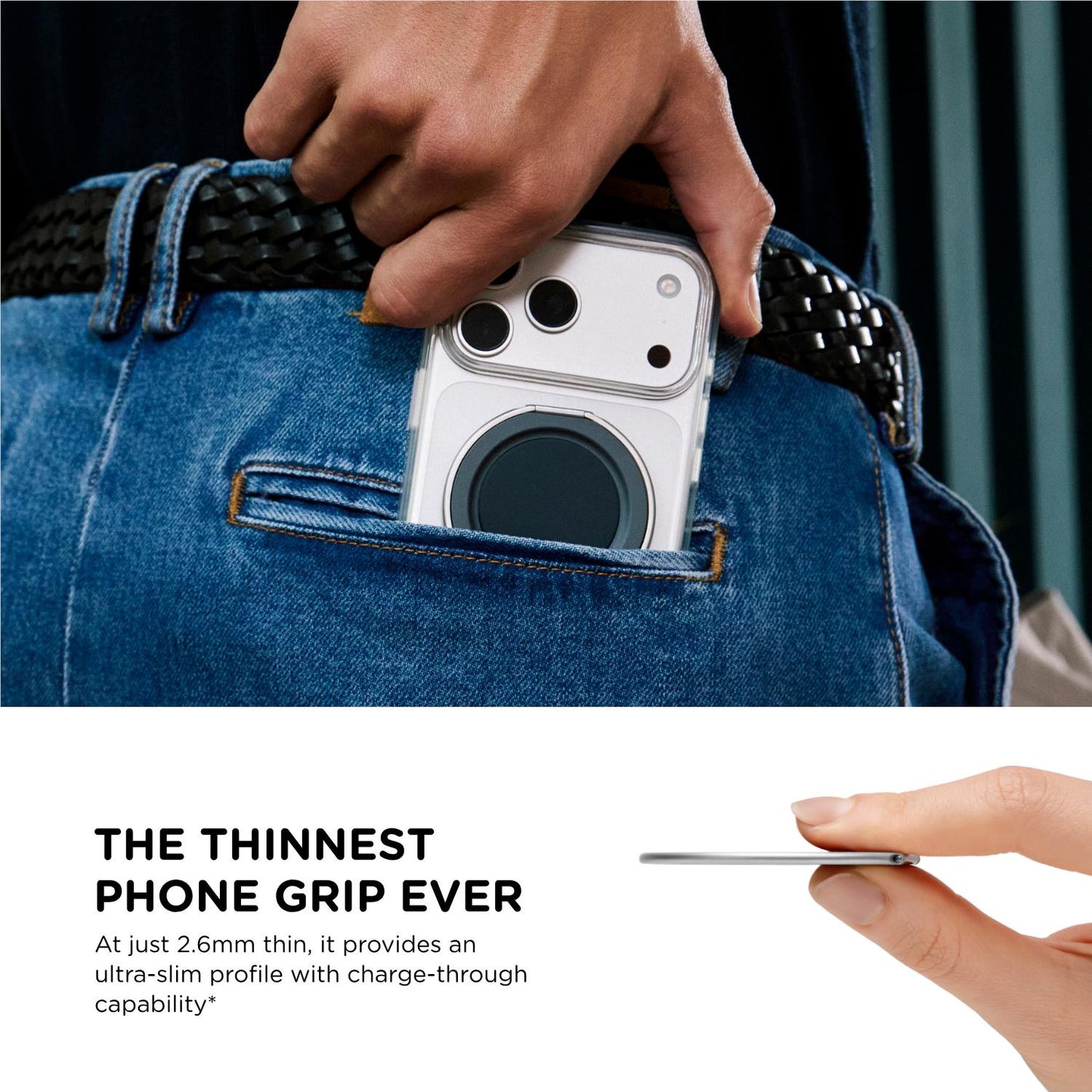 PopSockets Low-Pro PopGrip MagSafe Phone Grip/Stand (Navy)