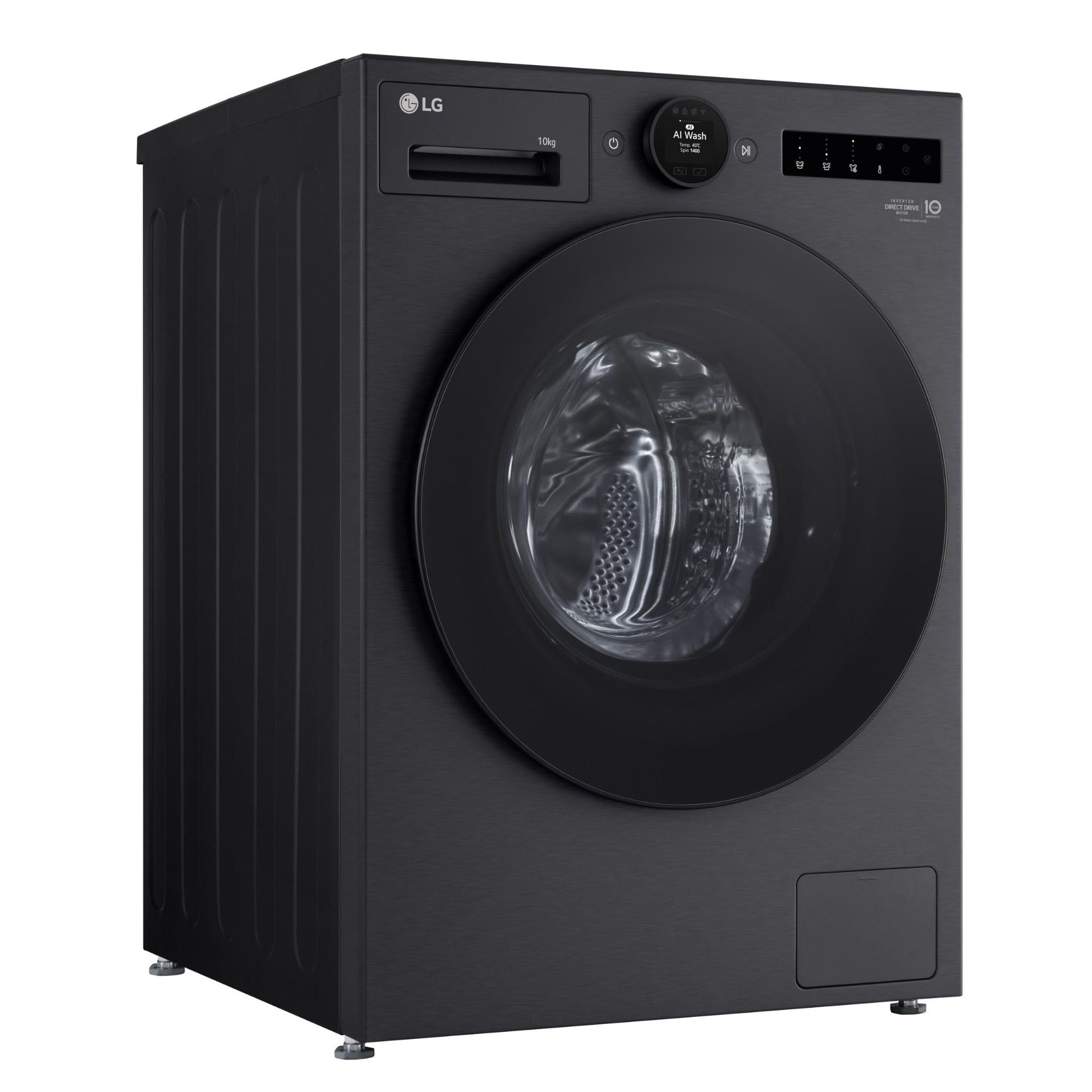 LG WX10-1410MB Series 10 AI 10kg Font Load Washing Machine (Matte Black)