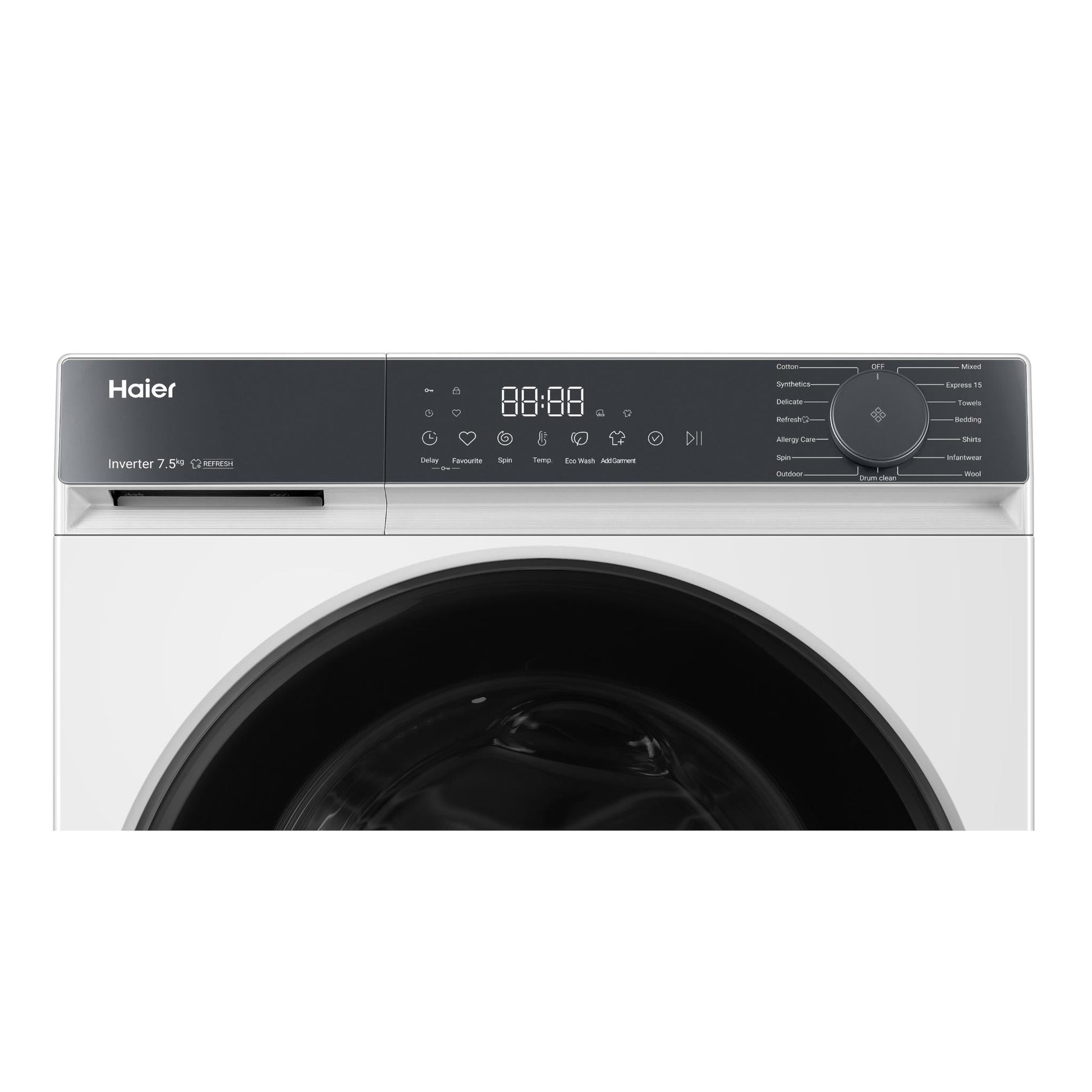 Haier HWF75KW1 300 Series 7.5kg Front Load Washer (White)
