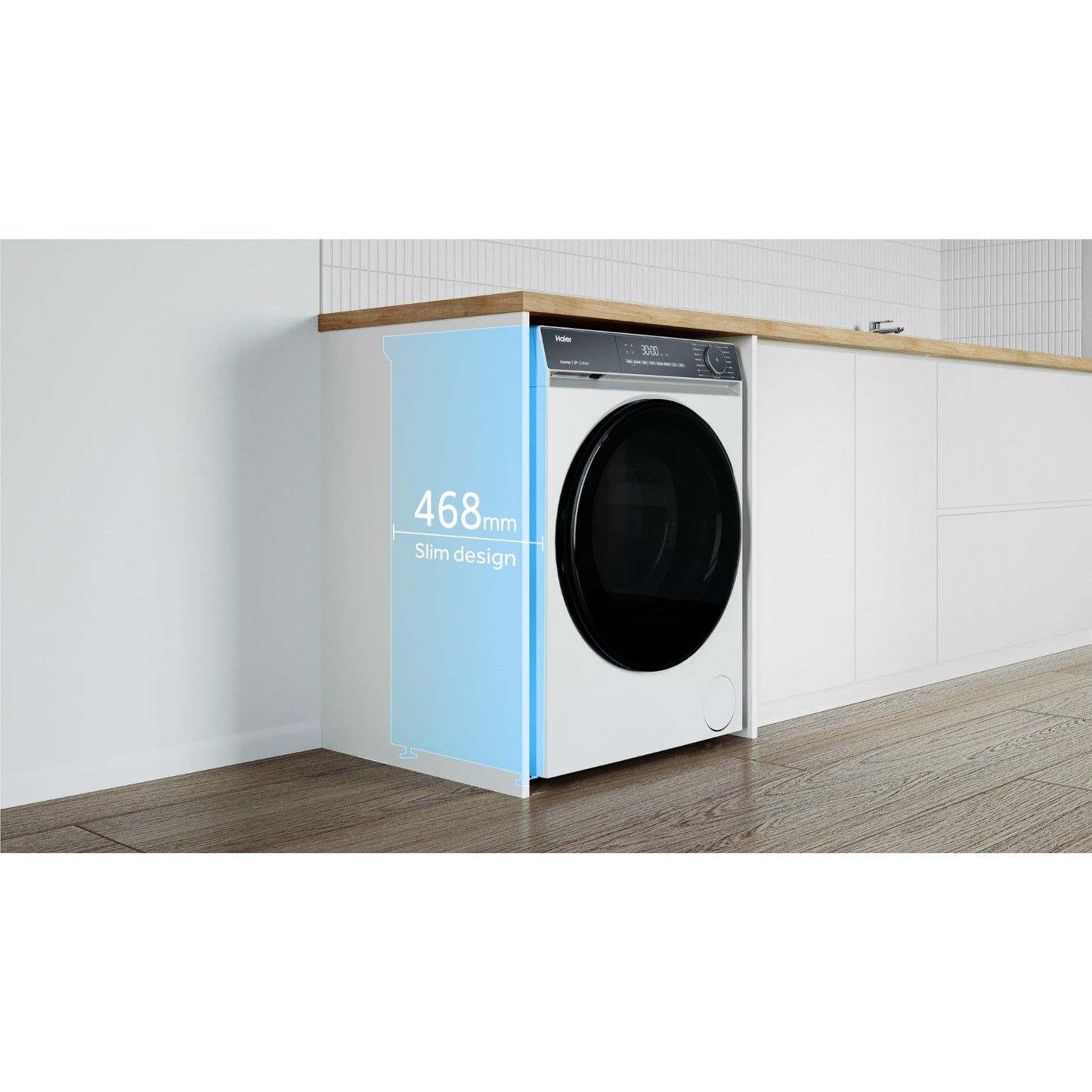 Haier HWF75KW1 300 Series 7.5kg Front Load Washer (White)