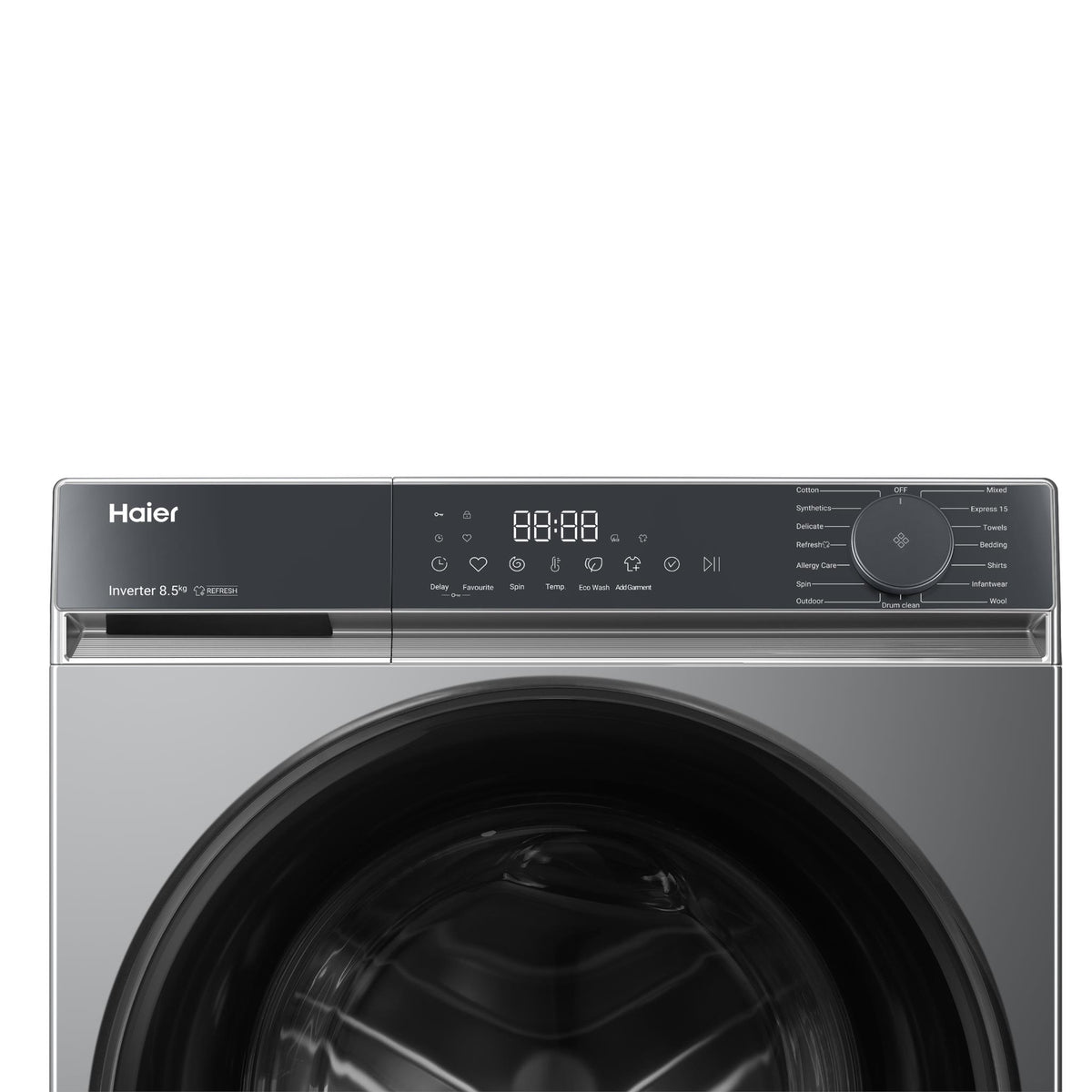 Haier HWF85KB1 300 Series 8.5kg Front Load Washer (Dark)