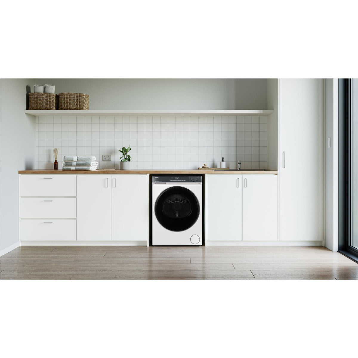 Haier HDHPS80KW1 300 Series 8kg Heat Pump Dryer (White)