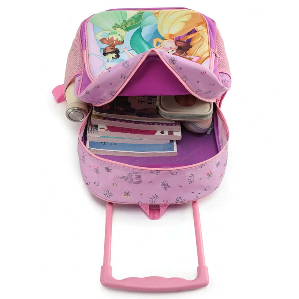 Disney Princess 17" Wheeled Trolley Backpack - Purple