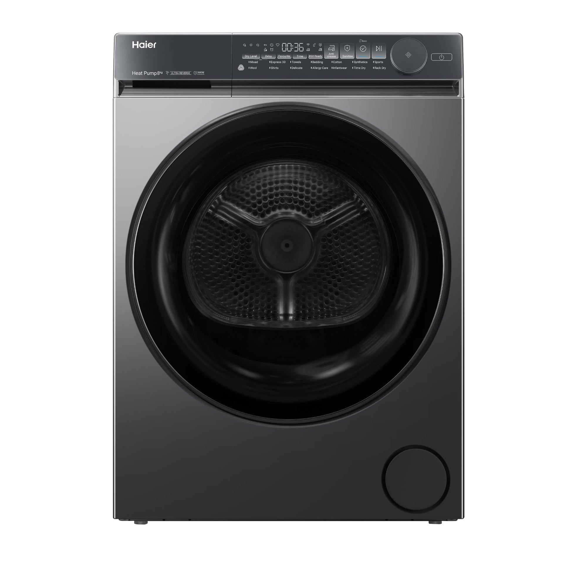 Haier HDHPS80NB1 500 Series 8kg Heat Pump Dryer (Dark)
