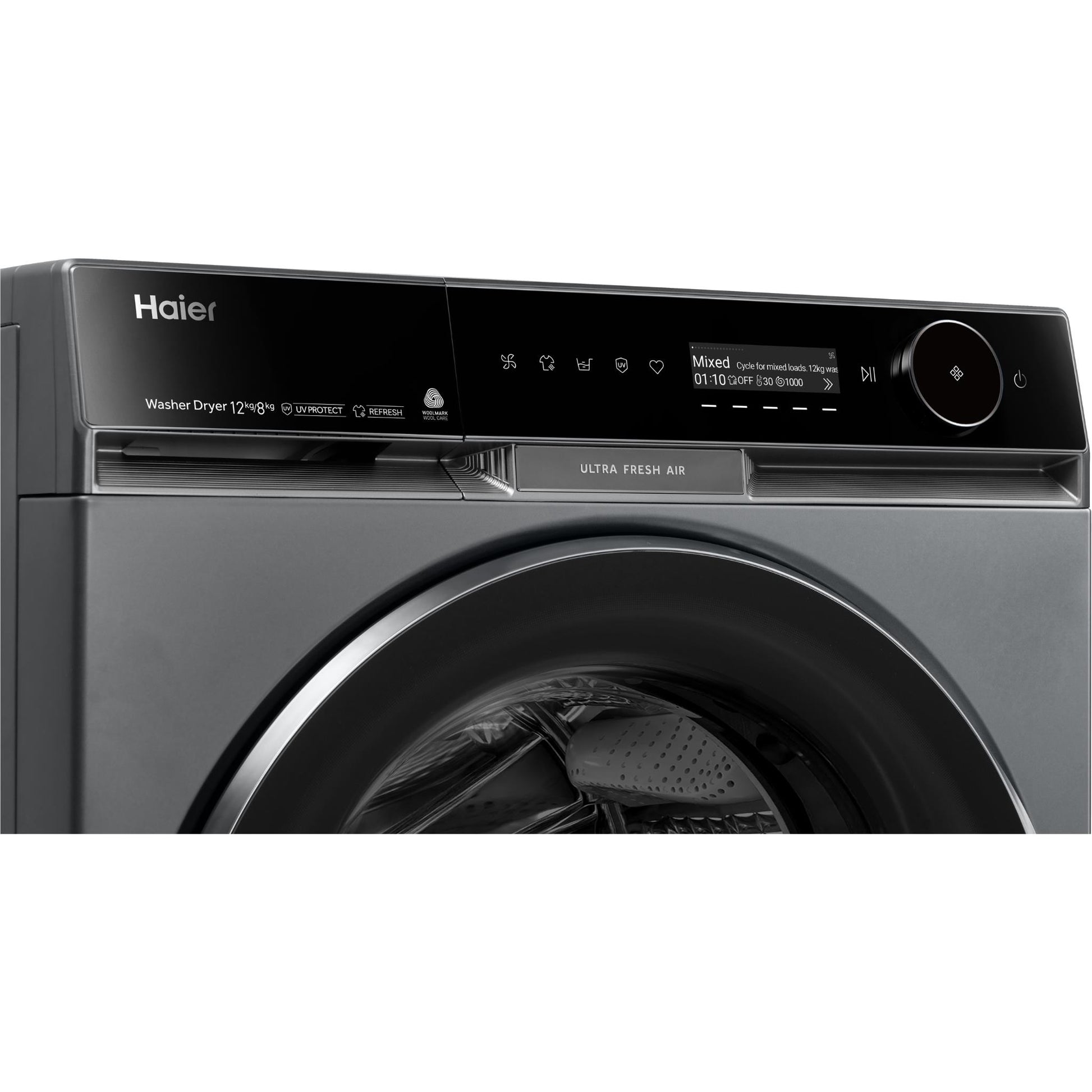 Haier HWD1280PXB1 600 Series 12kg/8kg Front Load Washer Dryer Combo (Dark)