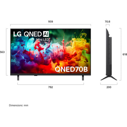 LG 43" QNED70B AI Mini-LED 4K Smart TV [2026]