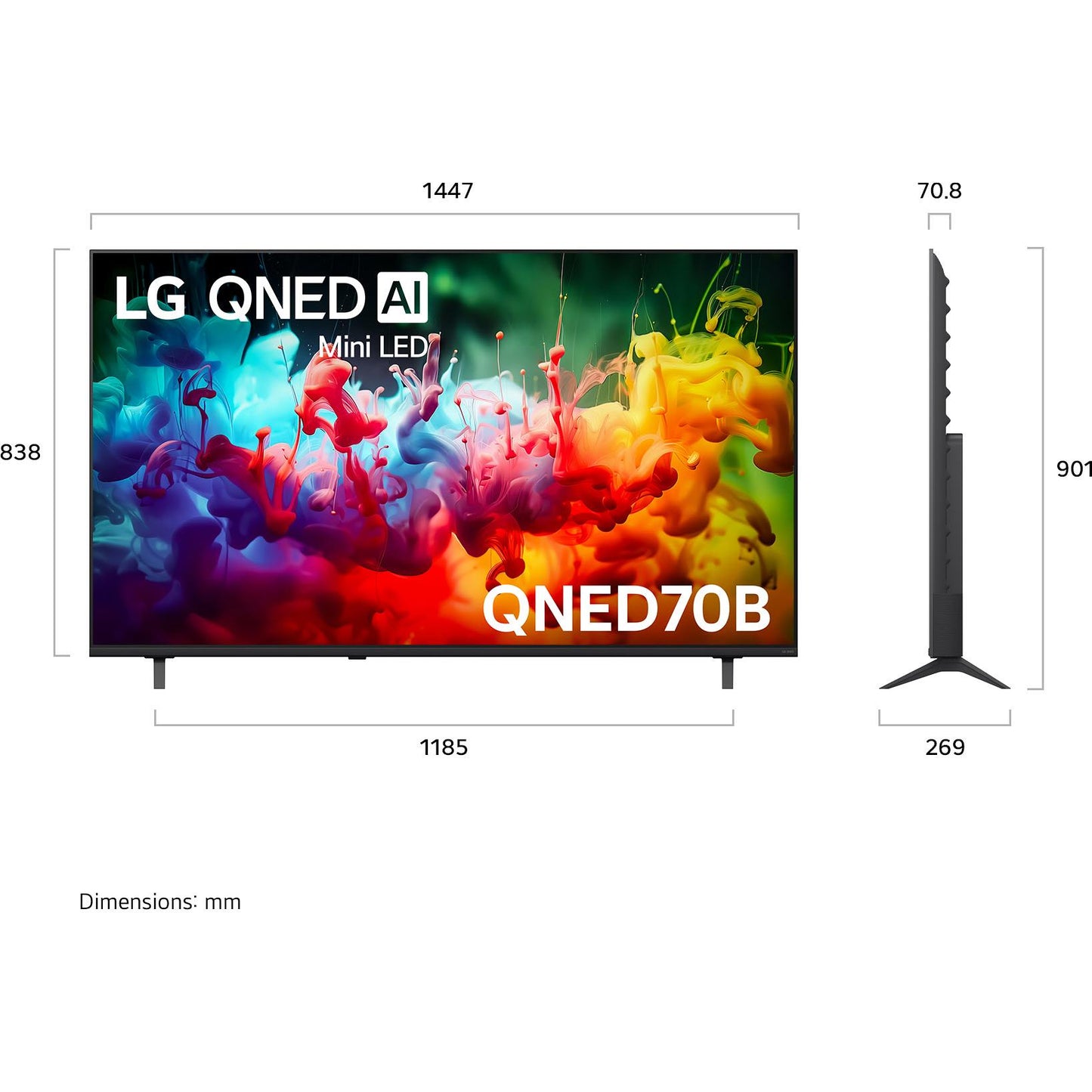 LG 65" QNED70B AI Mini-LED 4K Smart TV [2026]