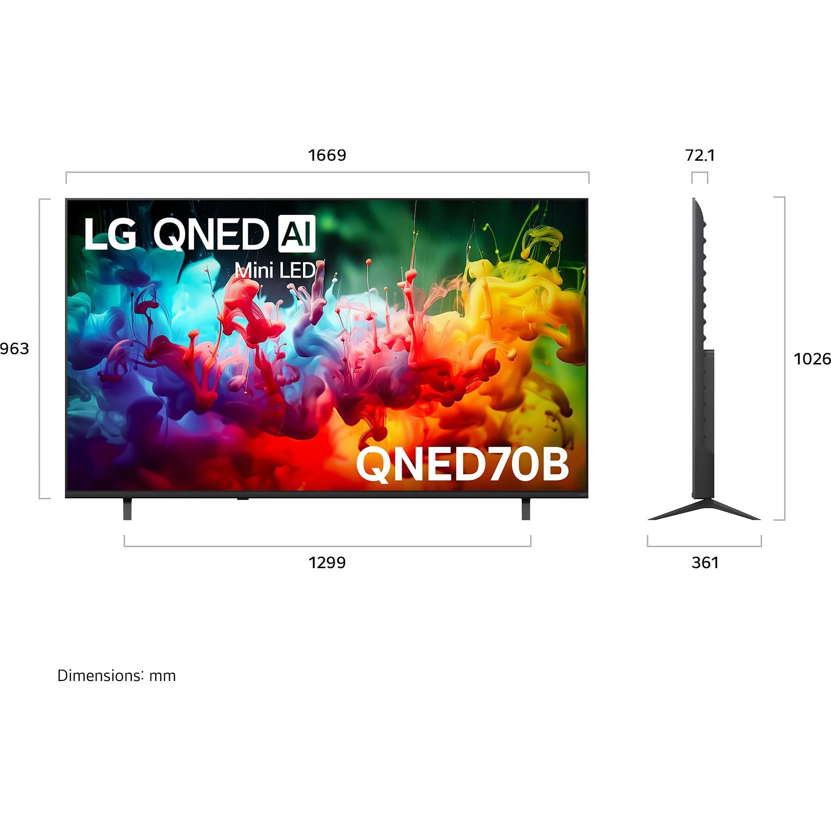 LG 75" QNED70B AI Mini-LED 4K Smart TV [2026]