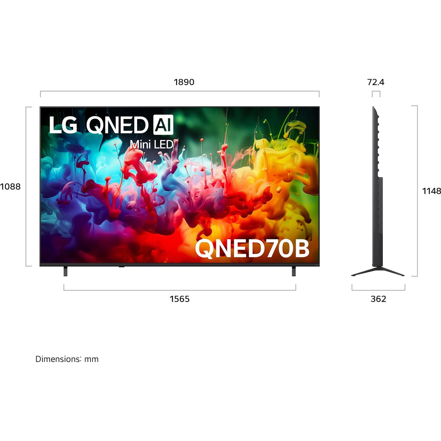 LG 85" QNED70B AI Mini-LED 4K Smart TV [2026]
