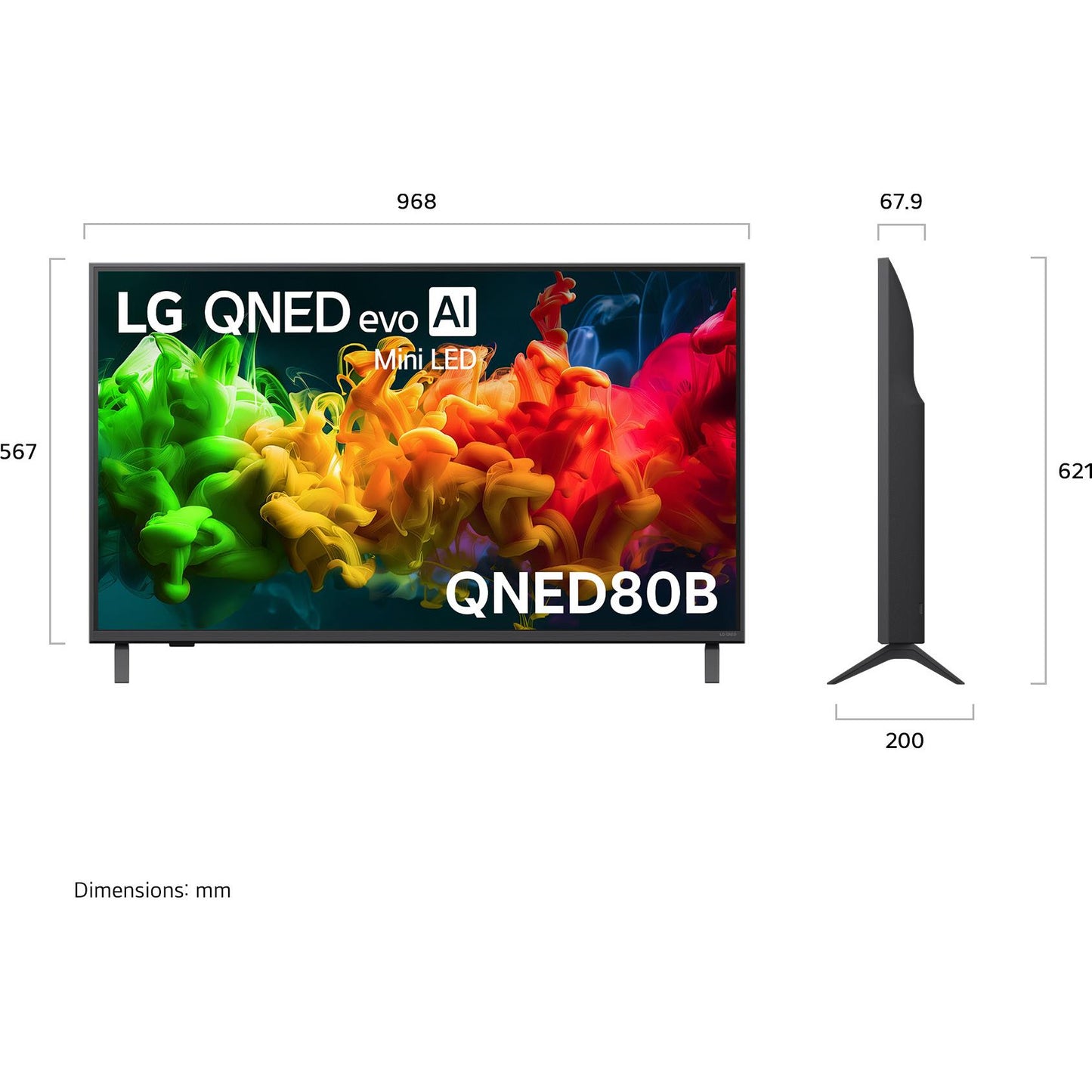 LG 43" QNED80B EVO AI Mini-LED 4K Smart TV [2026]