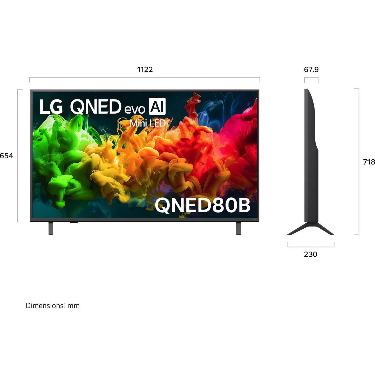 LG 50" QNED80B EVO AI Mini-LED 4K Smart TV [2026]
