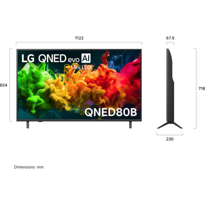 LG 50" QNED80B EVO AI Mini-LED 4K Smart TV [2026]