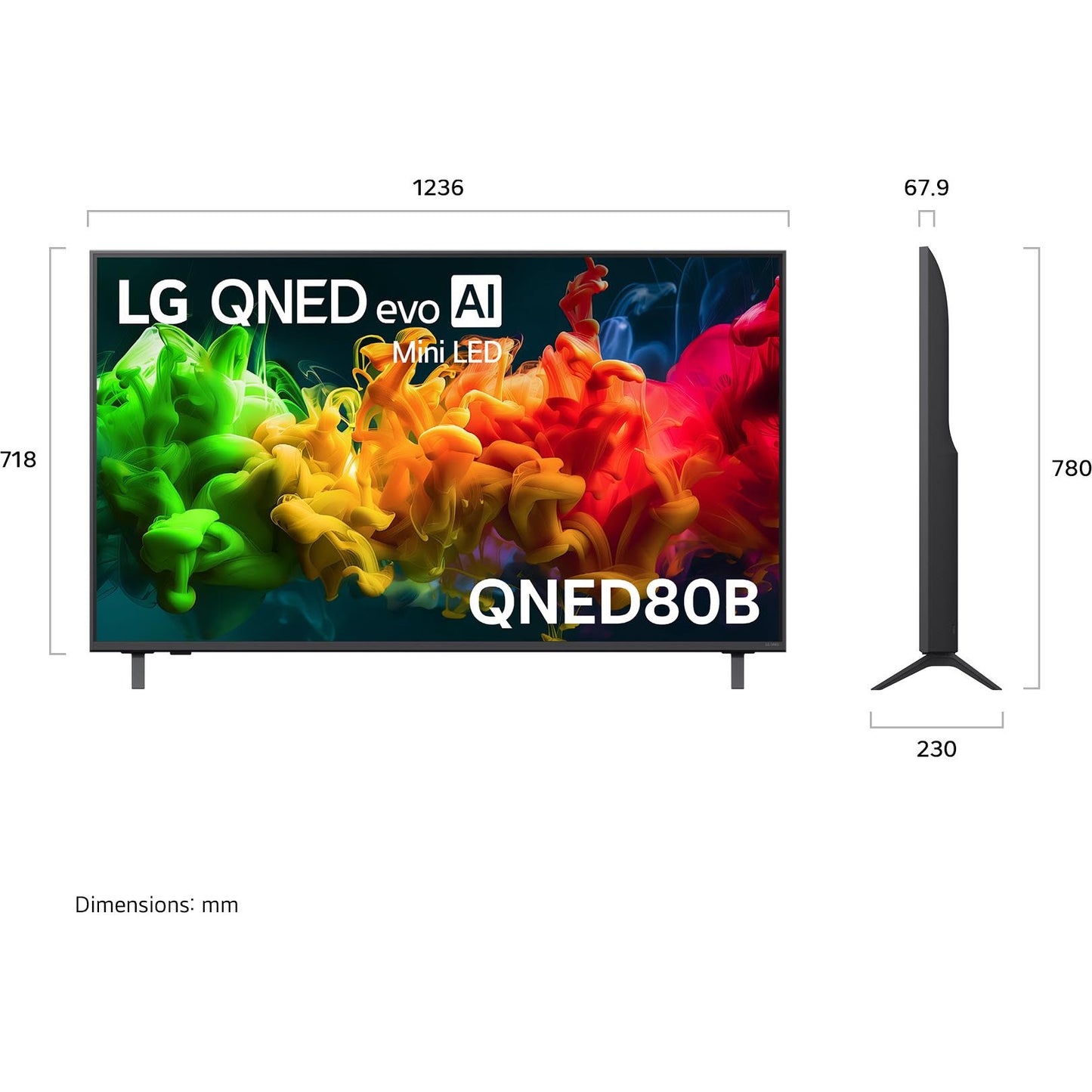 LG 55" QNED80B EVO AI Mini-LED 4K Smart TV [2026]