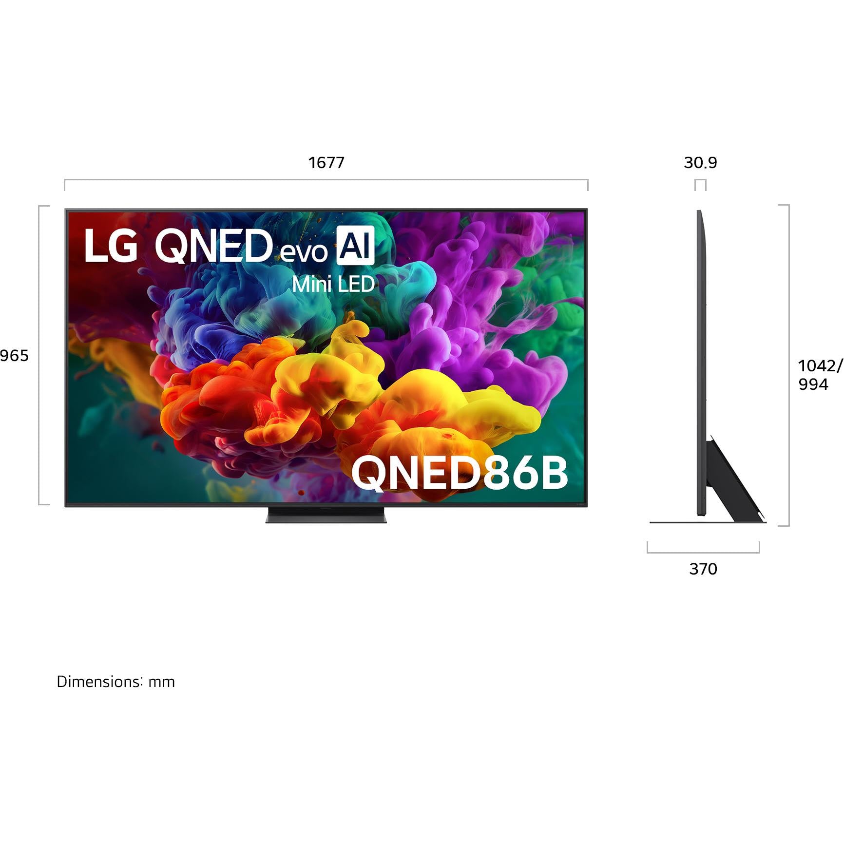 LG 75" QNED86B EVO AI Mini-LED 4K Smart TV [2026]