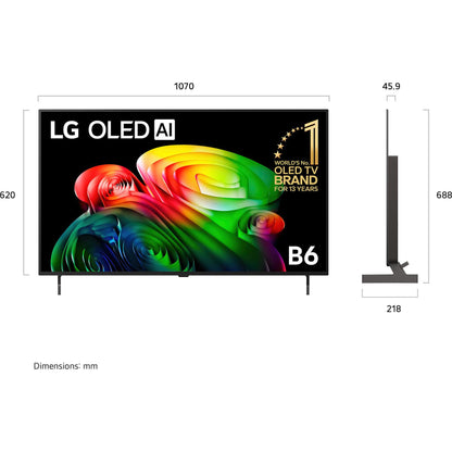 LG 48" OLED AI B6 4K Smart TV [2026]