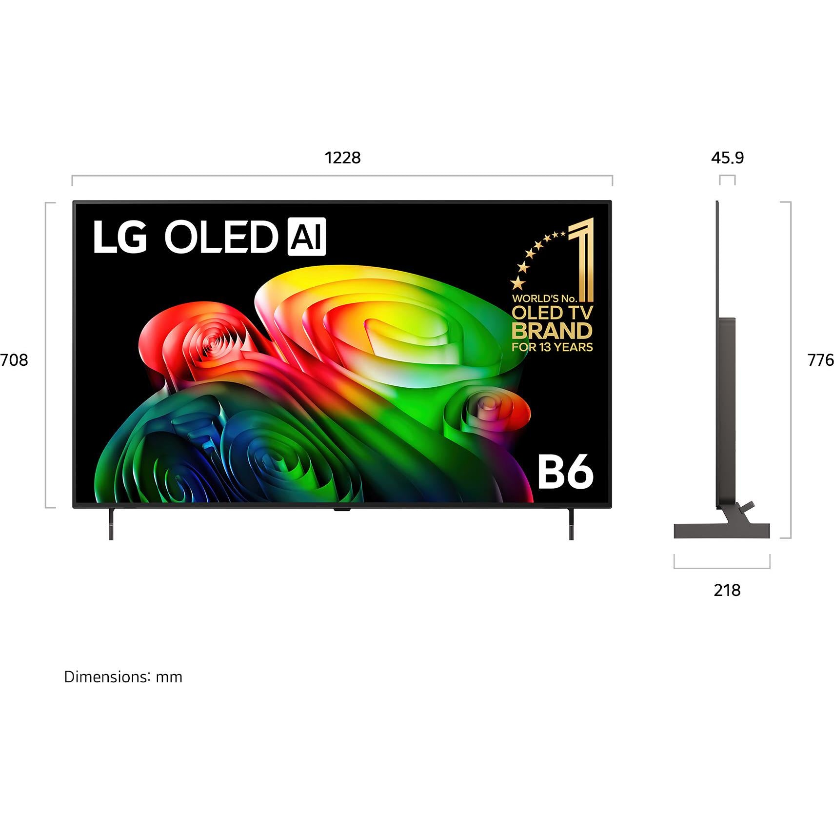 LG 55" OLED AI B6 4K Smart TV [2026]