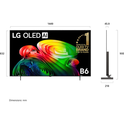 LG 65" OLED AI B6 4K Smart TV [2026]
