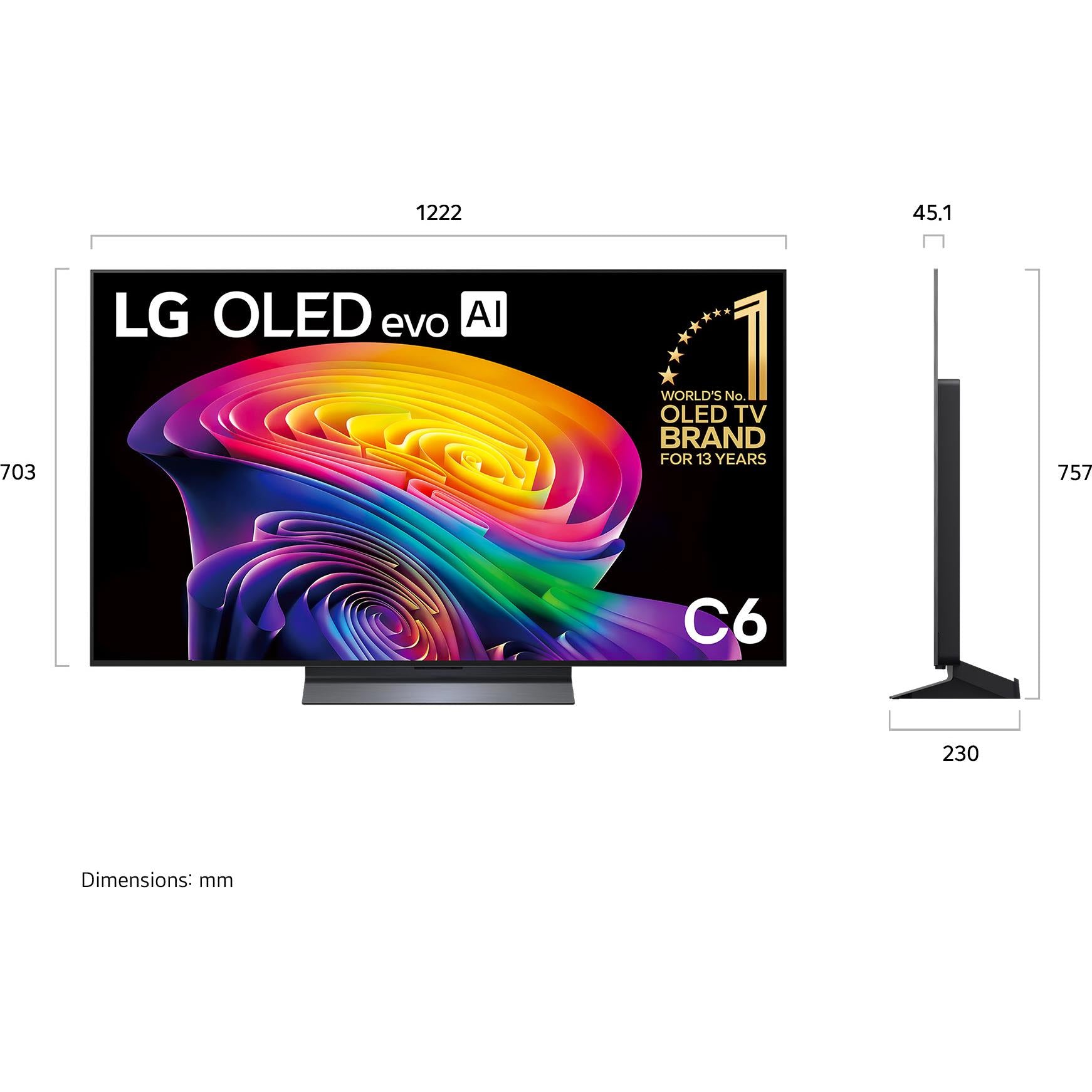 LG 55" OLED EVO AI C6 4K Smart TV [2026]