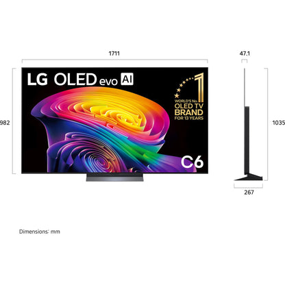 LG 77" OLED EVO AI C6 4K Smart TV [2026]