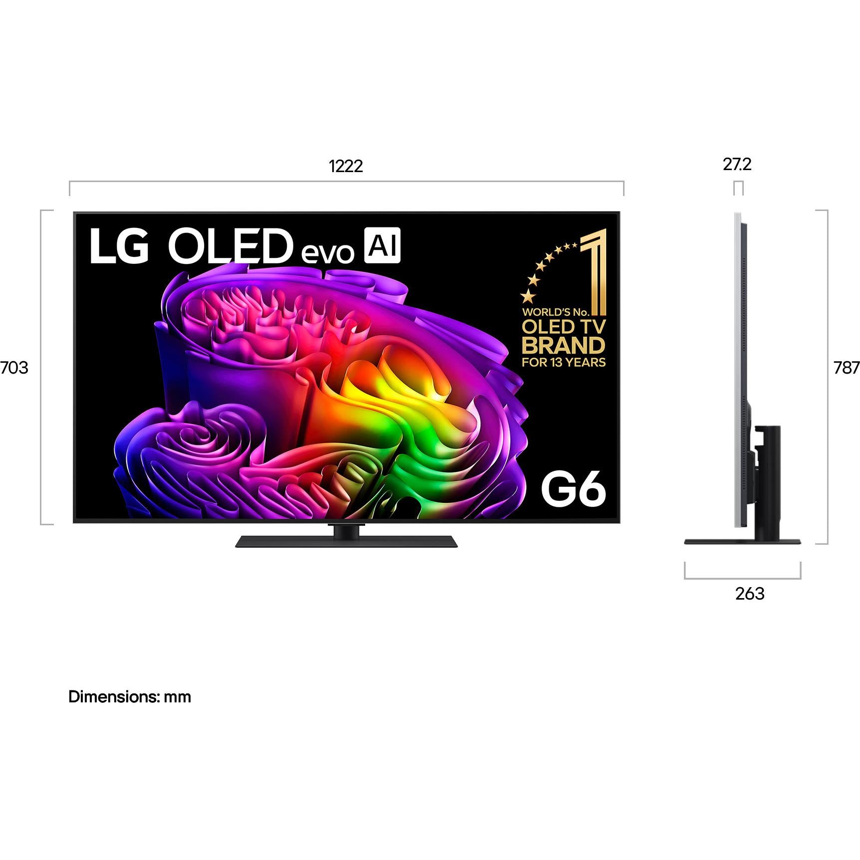LG 55" OLED EVO AI G6 4K Smart TV [2026]