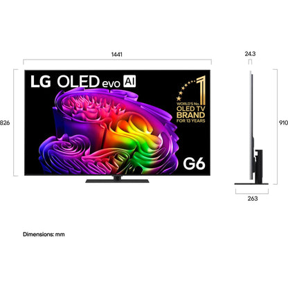 LG 65" OLED EVO AI G6 4K Smart TV [2026]
