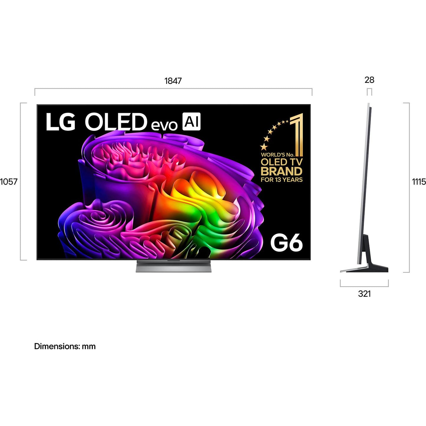 LG 83" OLED EVO AI G6 4K Smart TV [2026]