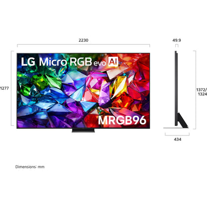 LG 100" MRGB96B Micro RGB EVO AI 4K Smart TV [2026]