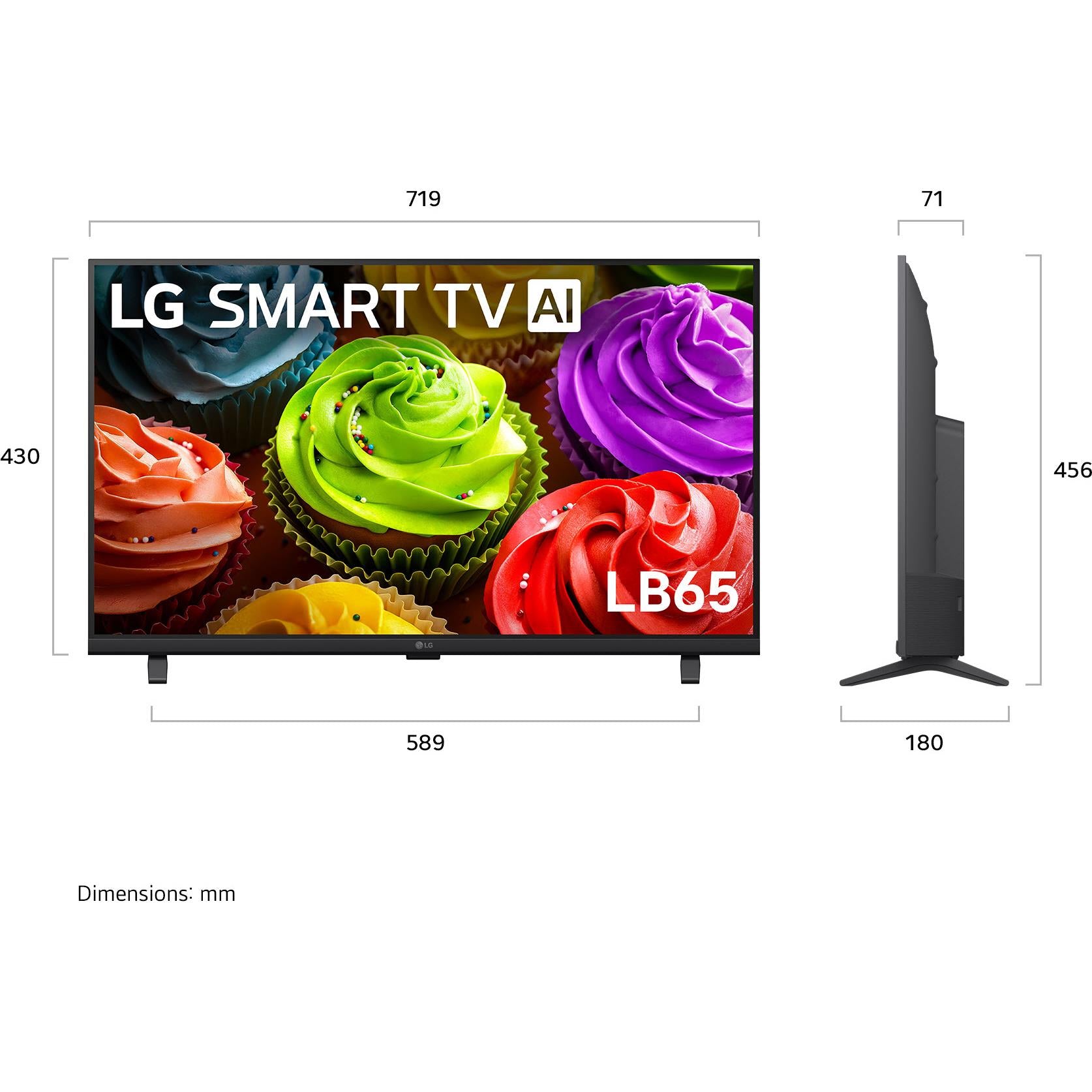 LG 32" LB655 HD Smart AI TV (2026)