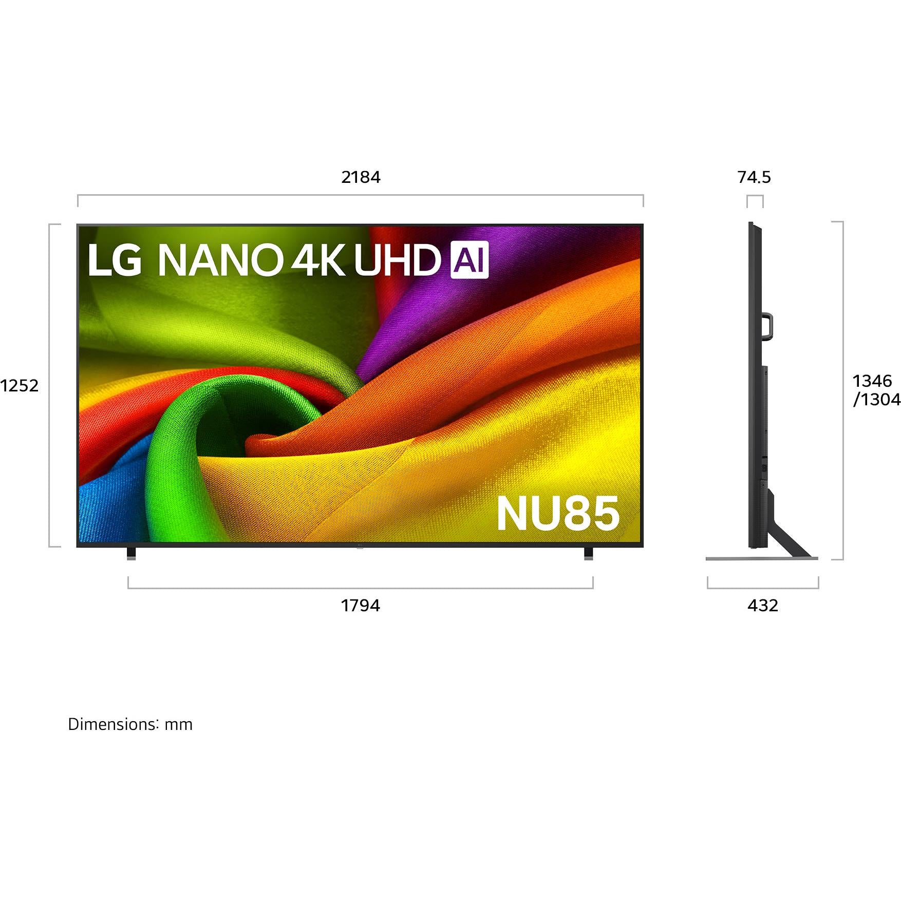 LG 98" NU855B Nano 4K UHD LED AI Smart TV [2026]