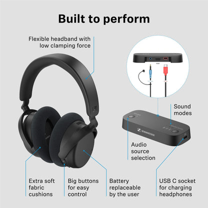 Sennheiser RS 275 Wireless TV Headphones & Transmitter