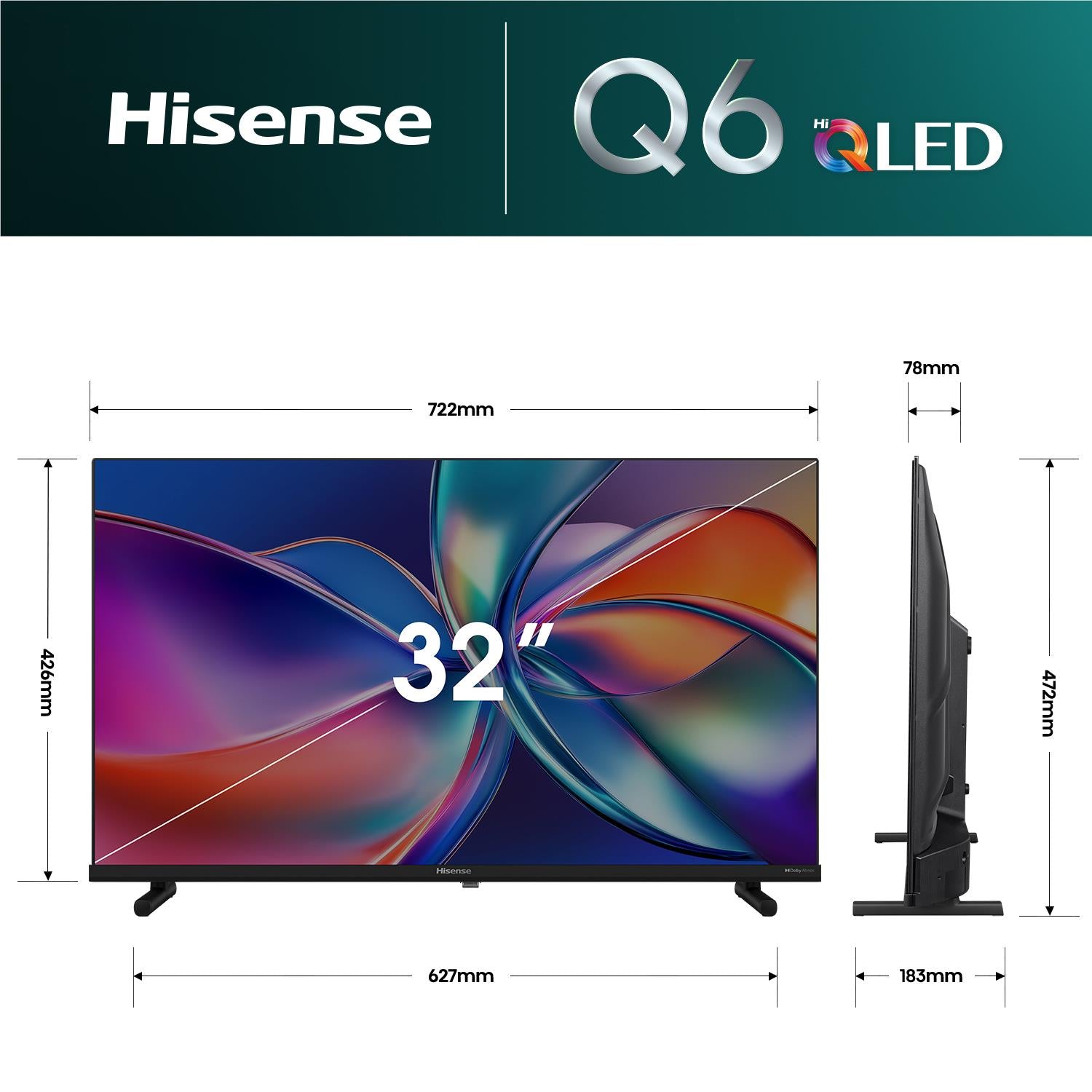 Hisense 32" Q6SAU Full HD Hi-QLED Smart TV [2026]