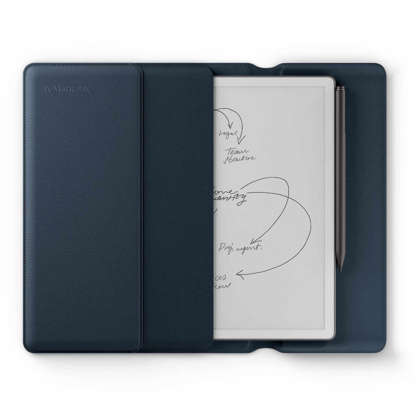 reMarkable Paper Pure with Marker Plus and Sleeve Folio Polymerweave (Ocean Blue)