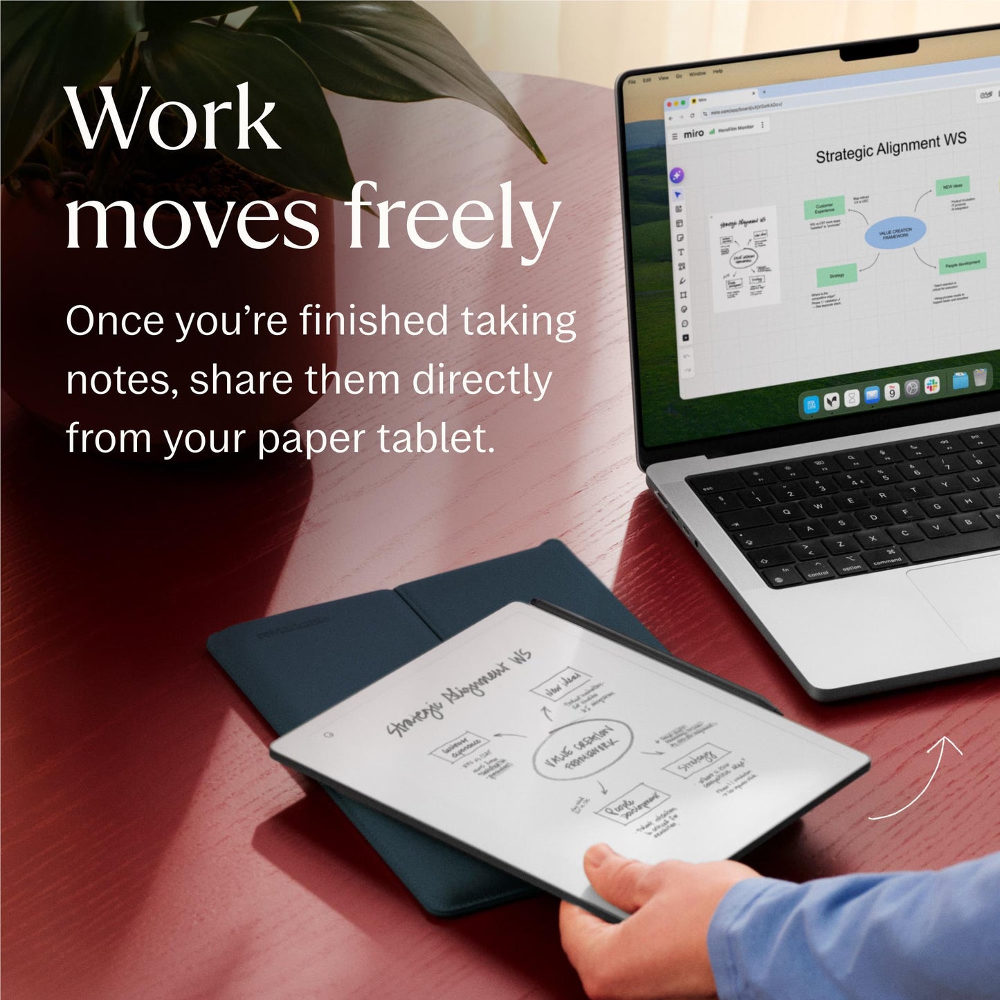 reMarkable Paper Pure with Marker Plus and Sleeve Folio Polymerweave (Ocean Blue)