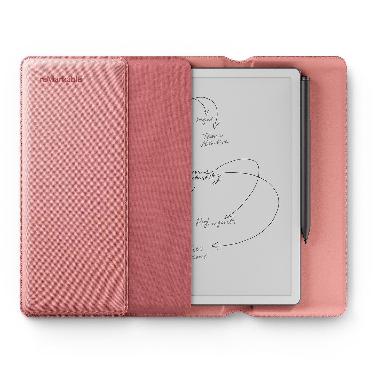 reMarkable Paper Pure with Marker Plus and Sleeve Folio Polymerweave (Desert Pink)